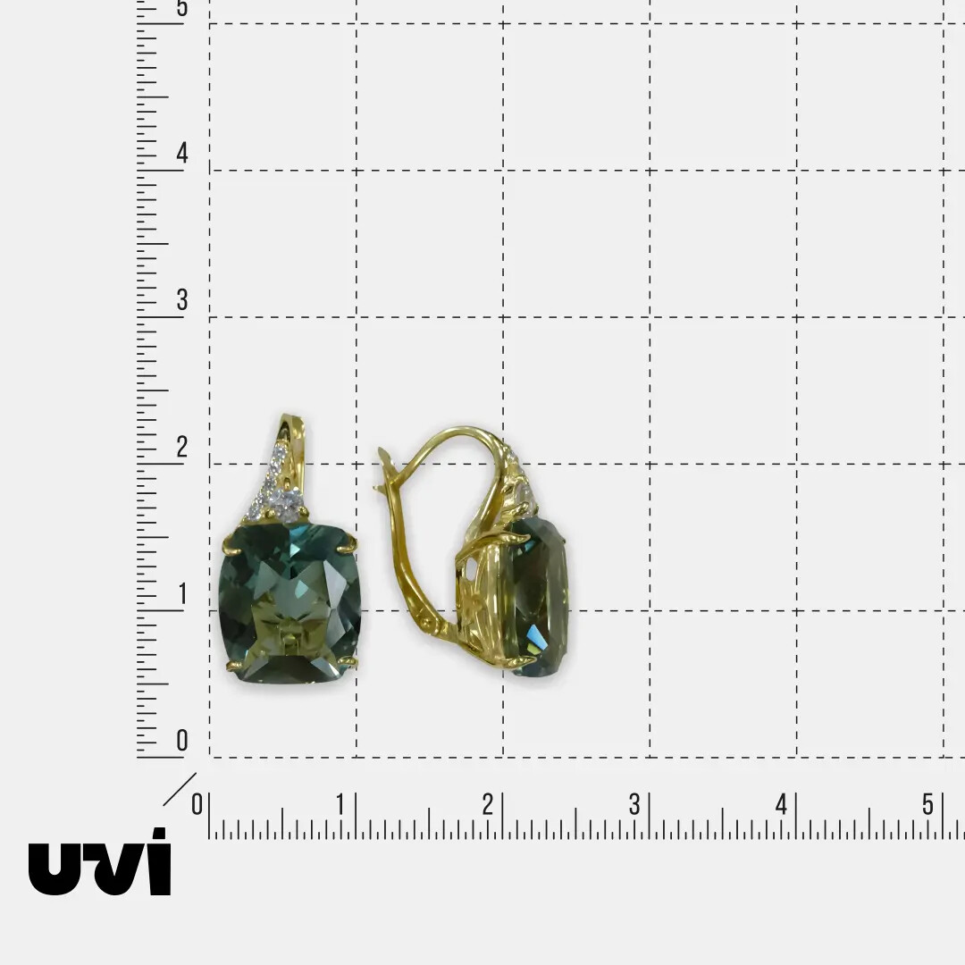 Серебряные серьги с празиолитами